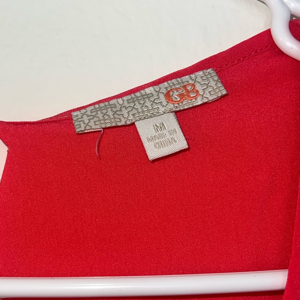 Gianni Bini Red Scalloped Tank Top - Picture 4 of 4